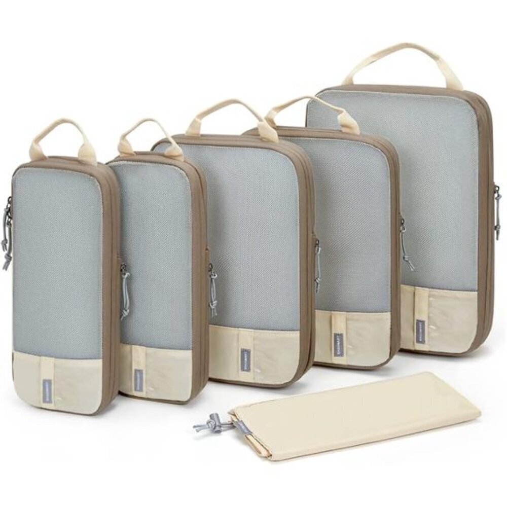 Packing Cubes Compression Travel Set 6 Pack Luggage